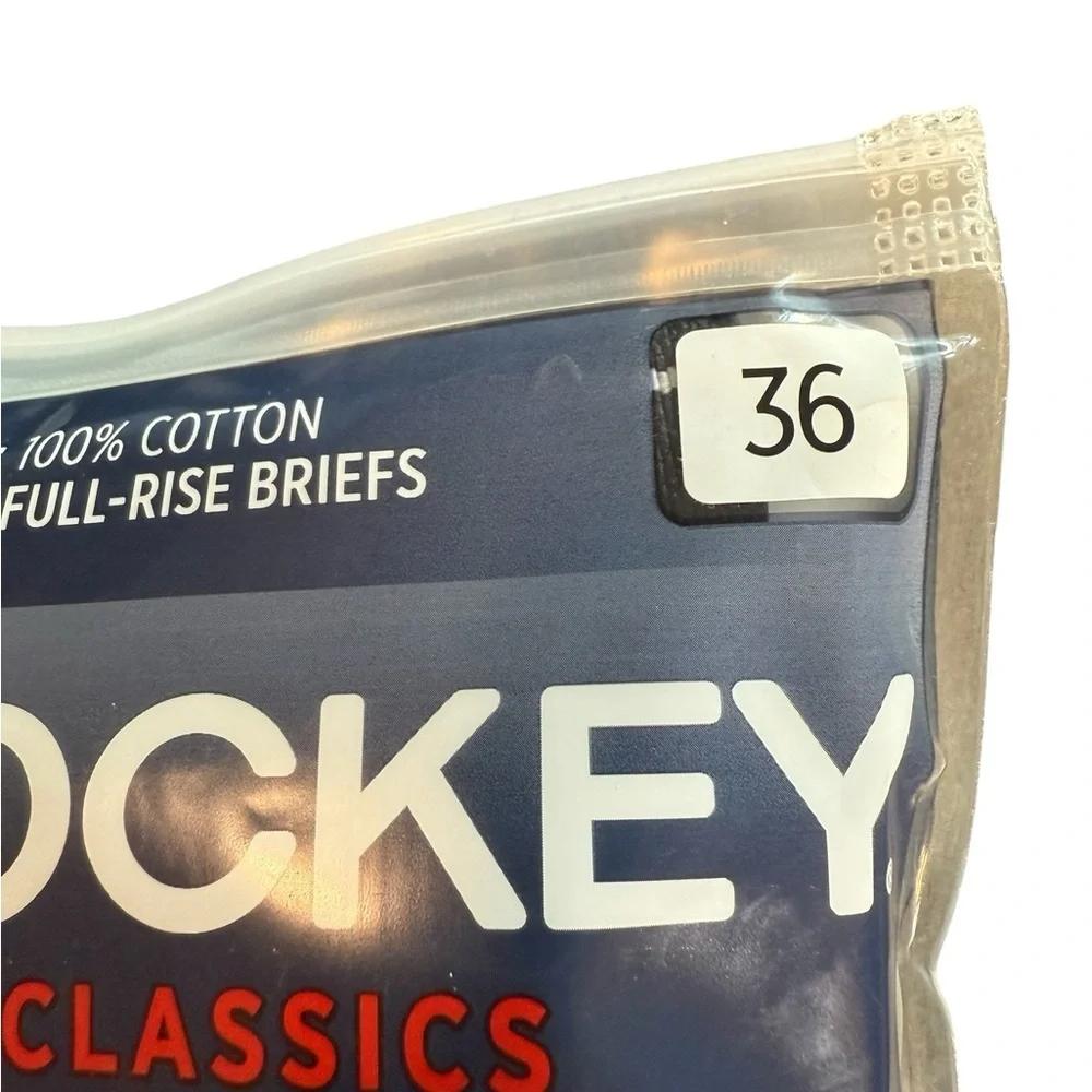Jockey Black Cotton Full Rise Briefs Underwear Set Waist 36